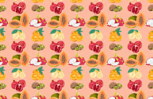 Hd Pattern Whole Sliced Fruits Wallpaper
