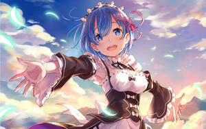 Hd Rem And Sunset In Re Zero Wallpaper
