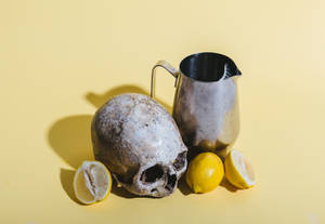Hd Skull With Lemonade Pitcher Wallpaper