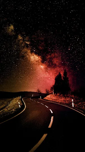 Hd Starry Road Wallpaper