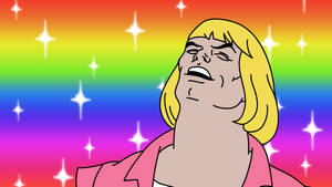 He-man Singing The Rainbow Wallpaper