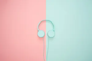 Headphone Pastel Pink Aesthetic Computer Wallpaper