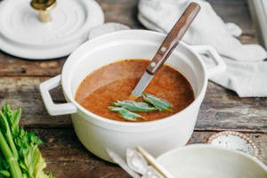 Healthy And Nutritious Vegetable Soup Wallpaper