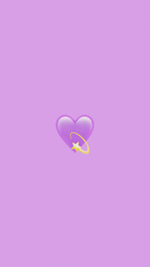 Heart And Star Pastel Purple Tumblr Wallpaper
