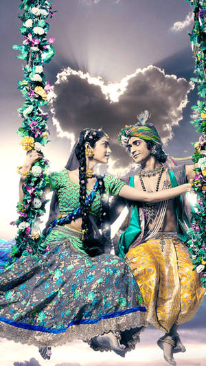 Heart Cloud Radha Krishna Serial Wallpaper