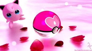 Heart Pokeball And Jigglypuff Wallpaper