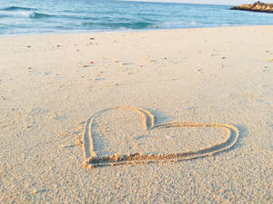 Heart Sand Drawing