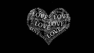 Heart-shaped Black Love Wallpaper