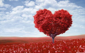 Heart Tree Valentines Desktop Wallpaper