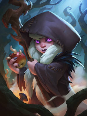 Hearthstone Phone Gnome Witch With Apple Wallpaper