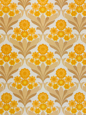 Hearts Abound In This Enchanting 70s Floral Design Wallpaper