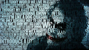 Heath Ledger Joker Lines Wallpaper