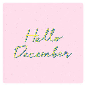 Hello December Cute Pink Wallpaper