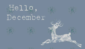 Hello December Over Gray Backdrop Wallpaper