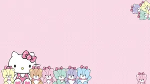 Hello Kitty And Friends In A Colorful Outdoor Setting Wallpaper