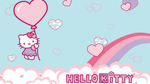 Hello Kitty Desktop With Hearts Wallpaper