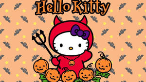 Hello Kitty Halloween Red Devil Wallpaper