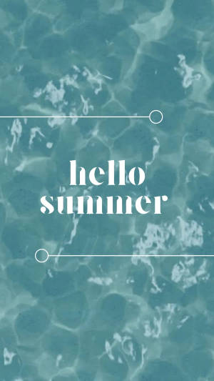 Hello Summer Iphone Blue Wallpaper