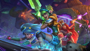 “hero Up: Join The 3d League Of Legends” Wallpaper