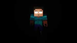 Herobrine White Glowing Eyes Wallpaper