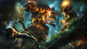 Heroes Compete In An Epic Battle In Valve's Popular Multiplayer Online Action Strategy Game, Dota 2 Wallpaper