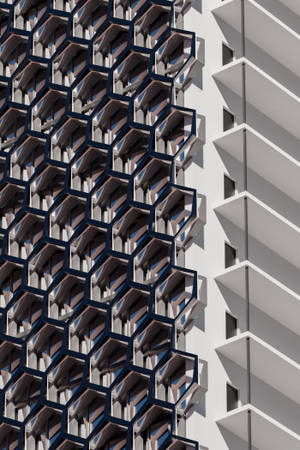 Hexagon Building Facade Mobile 3d Wallpaper