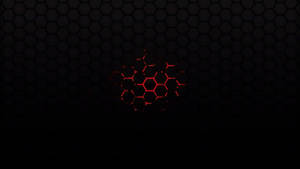 Hexagon Pattern In Red And Black Desktop Wallpaper