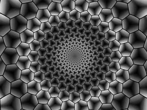 Hexagonal Warp Illusion Wallpaper