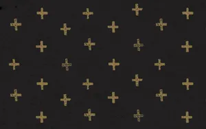 High Quality Black And Gold Cross Wallpaper