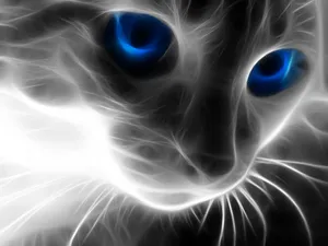 High Resolution Desktop Cat Digital Art Wallpaper