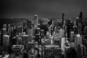 High-rise Grayscale Building Dark 4k Wallpaper