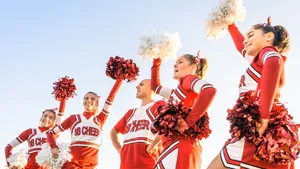 High School Cheerleading Team Spirit Wallpaper