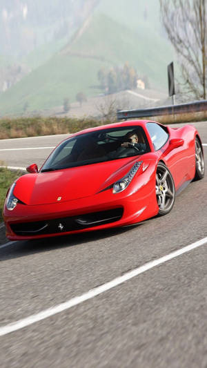 High Speed Ferrari Iphone Wallpaper