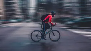 High Speed Road Bike City Ride Wallpaper
