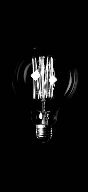 Highlighting Intelligence - A Monochrome Bulb Illustration Wallpaper