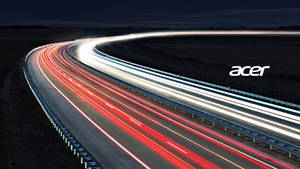 Highway Time Lapse Acer Logo Wallpaper
