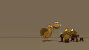 Hilarious Thanksgiving Family Photo Wallpaper