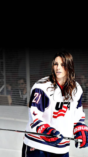 Hilary Knight- Star Forward Athlete In Action Wallpaper