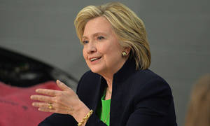 Hillary Clinton Smiling Radiantly Wallpaper