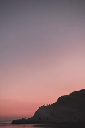 Hills With Ombre Sunset Wallpaper