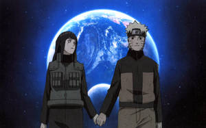 Hinata Holding Hands With Naruto Ipad Wallpaper