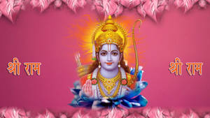 Hindu God Ram Ji In Pink Wallpaper