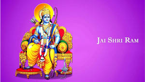 Hindu God Ram Ji In Purple Wallpaper