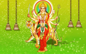 Hindu Goddess Maa Sherawali Wallpaper