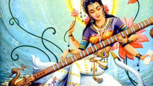 Hindu Goddess Saraswati Wallpaper