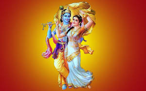 Hindu Gods Radhika And Krishna Desktop Wallpaper