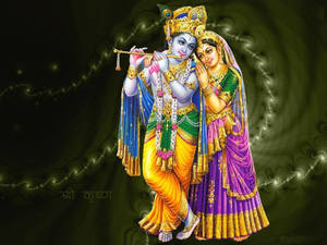 Hindu Lord Krishna 4k And Goddess Lady Radha Wallpaper