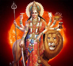 Hindu Shakti Goddess Of Femininity Wallpaper