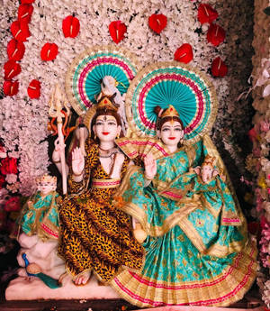 Hindu Shakti Godhead Figurines Wallpaper