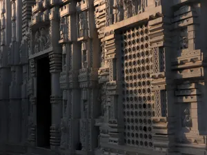 Hindu Temple With Gods Wallpaper
